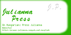 julianna press business card